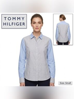 Tommy Hilfiger Two Tone Button Down Shirt Large